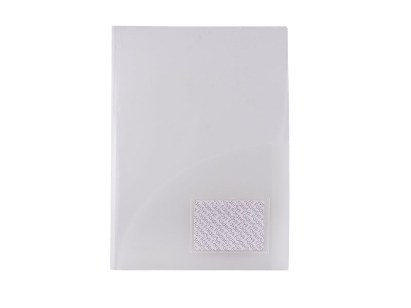 Broschüren-Mappe mit runden Taschen A4 transparent neutral