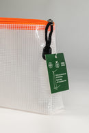 PVC-freier Reißverschluss-Beutel mit Dehnfalte A6