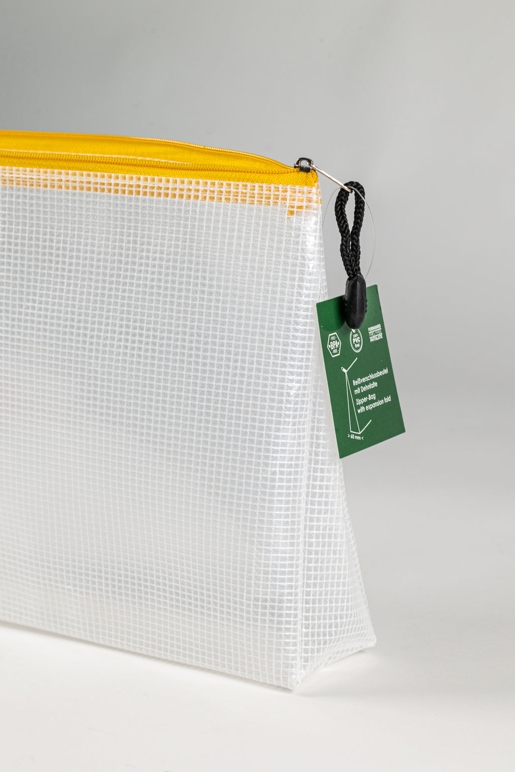 FolderSys PVC-freier Reißverschluß-Beutel B6 transparent/beige, weiße FolderSys PVC-freier Reißverschluß-Beutel B6 transparent/beige, weiße