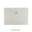 FolderGreen® Sichttasche A4 quer mit Druckknopf - Recycling-PP - Neutral