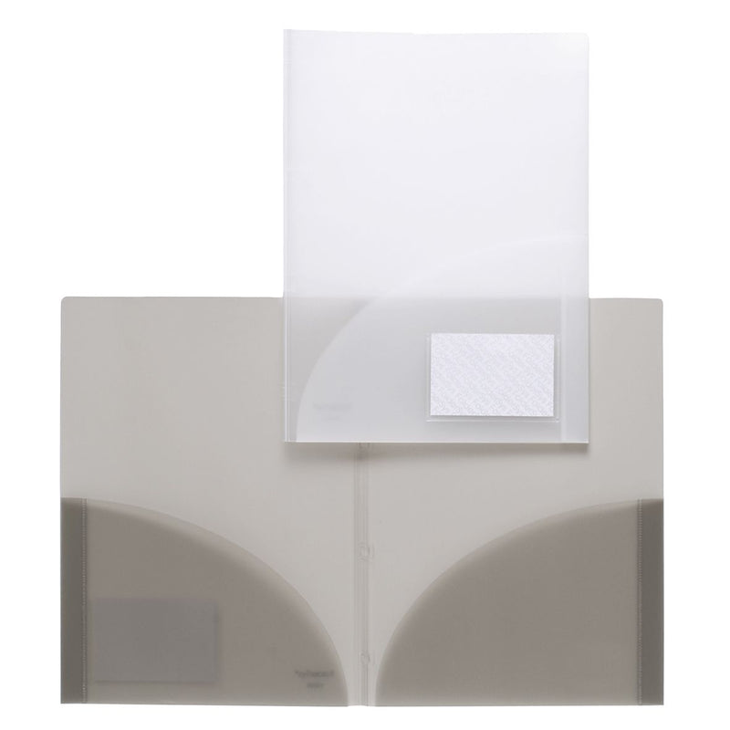 Broschüren-Mappe mit runden Taschen A4 transparent