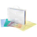 Klar-Box mit 25 Stk. Sichttaschen A4 quer