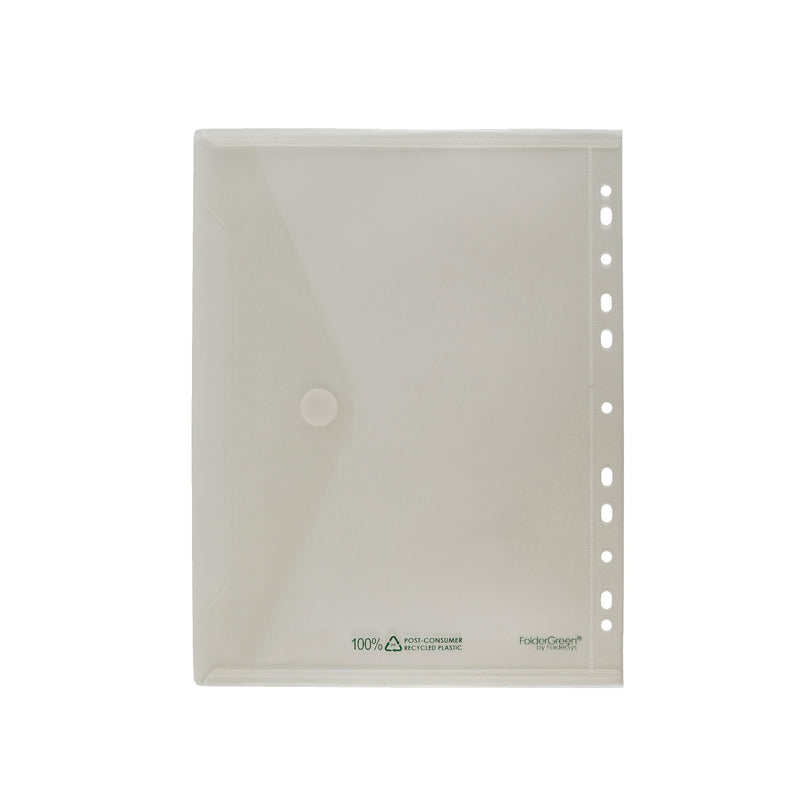 FolderGreen® Sichttasche A4 mit Abheftrand - Recycling-PP