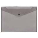 Sichttasche A4 quer mit Druckknopf neutral