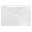 Sichttasche A5 quer mit Druckknopf neutral