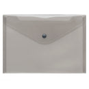 Sichttasche A5 quer mit Druckknopf neutral